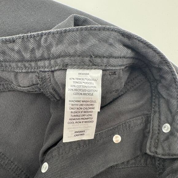 Treasure & Bond Womens Button Up Twill Midi Jean Skirt Dark Blue Wash Cotton 27 - Picture 7 of 10